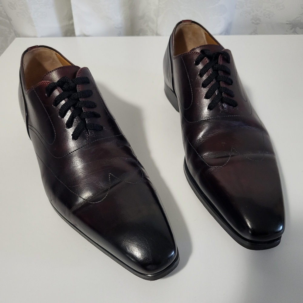Magnanni Minos Men's Shoes Oxfords Classic Dress Shoes Sz 10.5 M Dark Burgundy